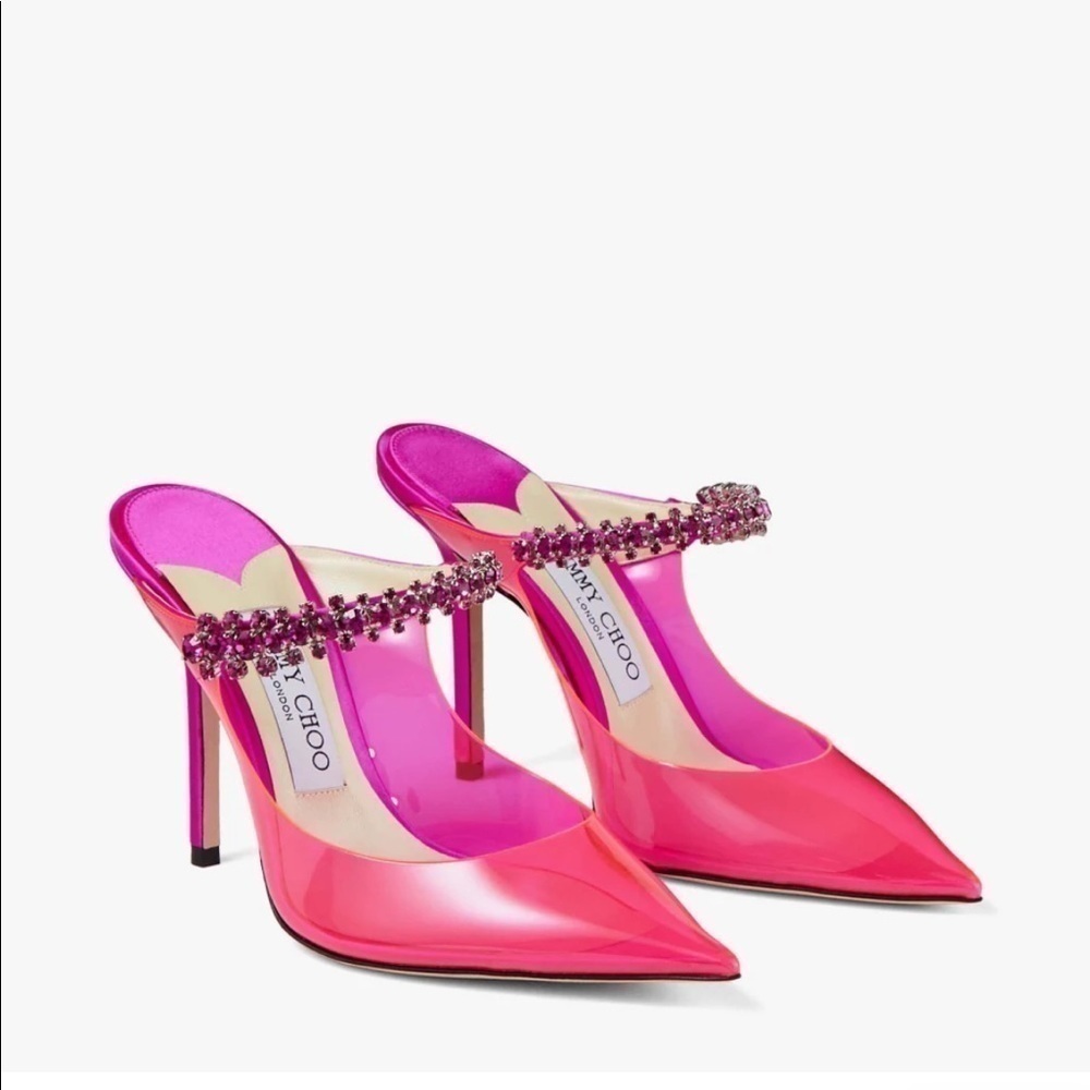 Jimmy Choo PVC Bing 100 Heels Pump